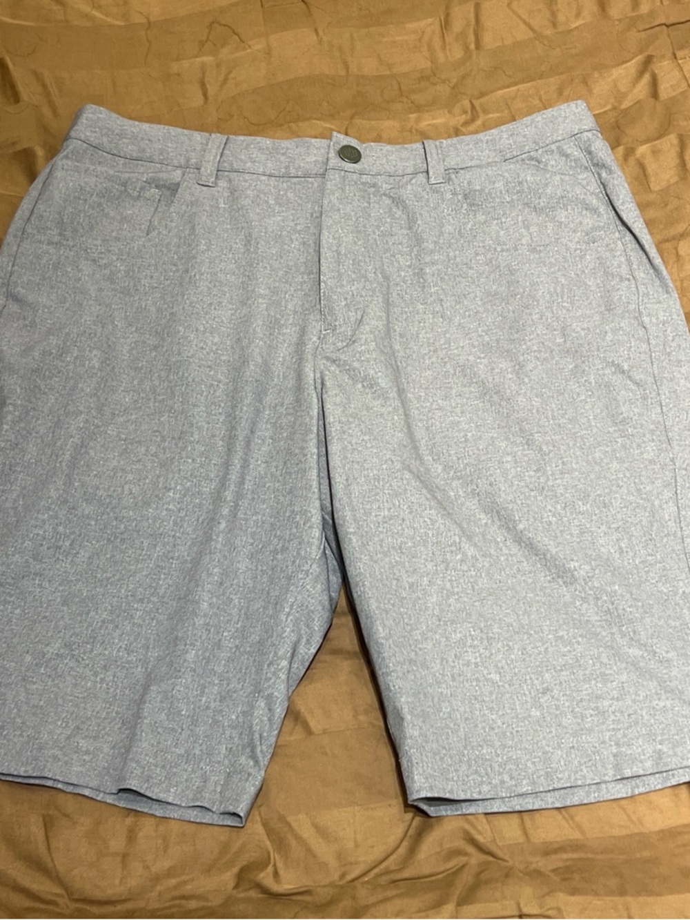 Puma Men's Heather Gray Flat-Front Golf Shorts